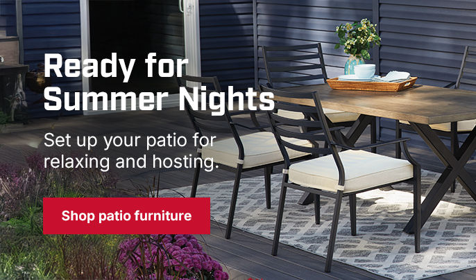 Set up your patio for relaxing and hosting. Shop patio furniture