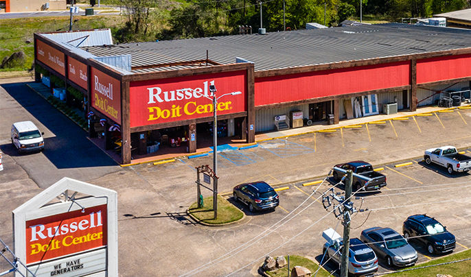 Russell storefront of Prattville location