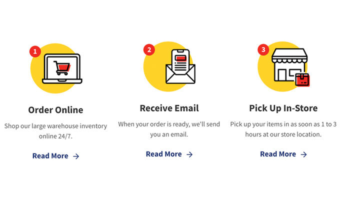 Steps to buy online and pick up in-store