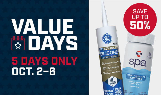 Value Days – 5 Days Only, October 2-6