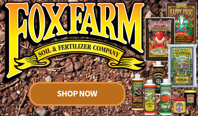 Fox farm logo on soil