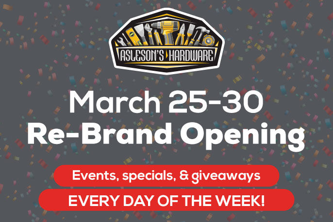 Re-Brand Opening March 25-30! 