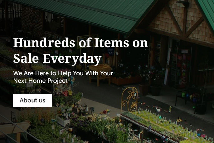 Hundreds of items on sale everyday We are here to help you with your next home project