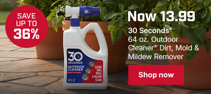 30 Seconds Dirt, Mold & Mildew Remover – Now $13.99