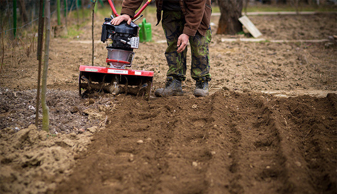 A tilled garden