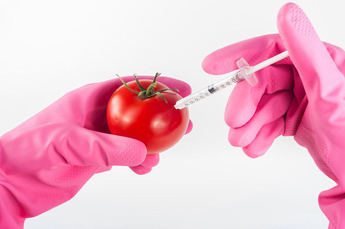 Syringe in a tomato