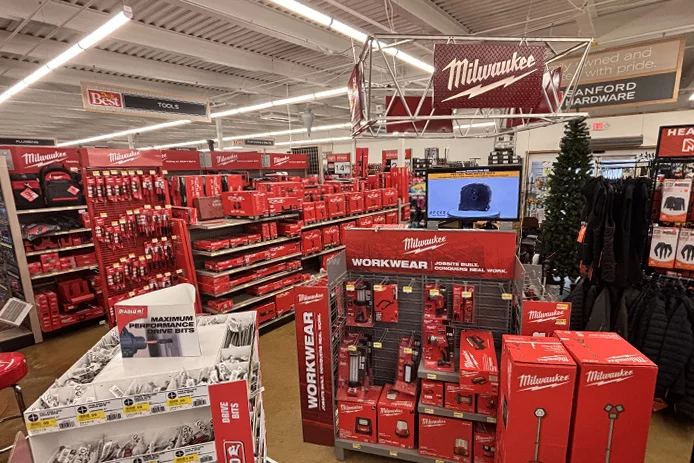 milwaukee tool show room at sanford hardware