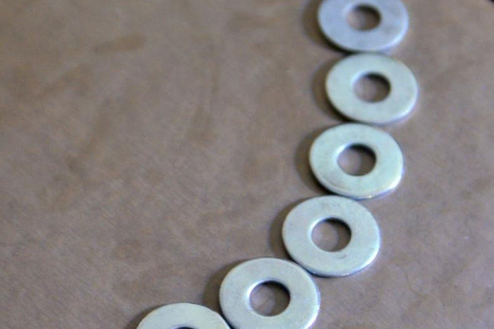 Washers for diy table setting laid out