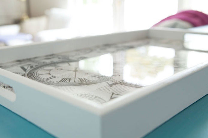 epoxy dried on on tray