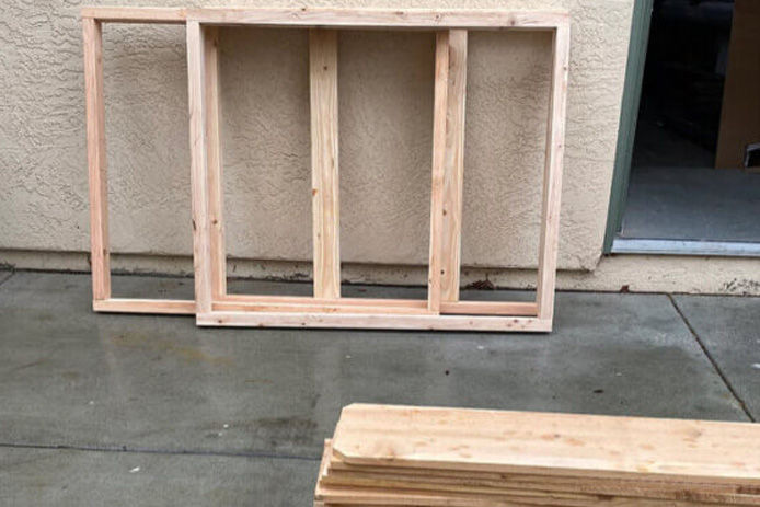 modern raised planter wood 