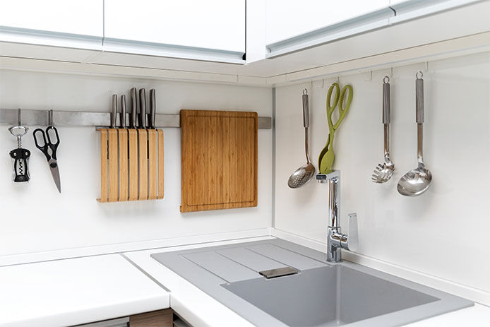 Magnetic knife hanger