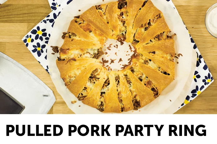 Pulled pork party ring