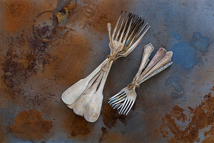 Old silver forks