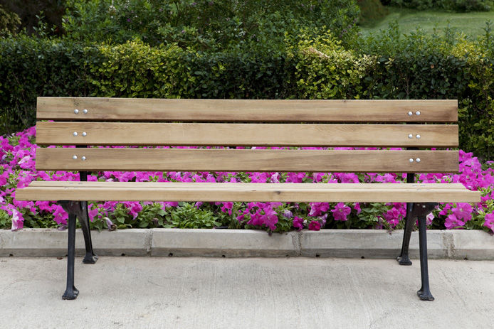outdoor wooden bench