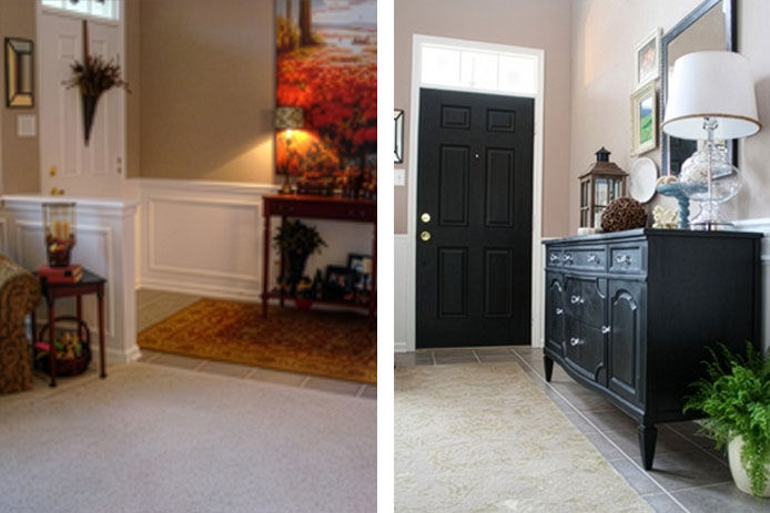 white door and black door
