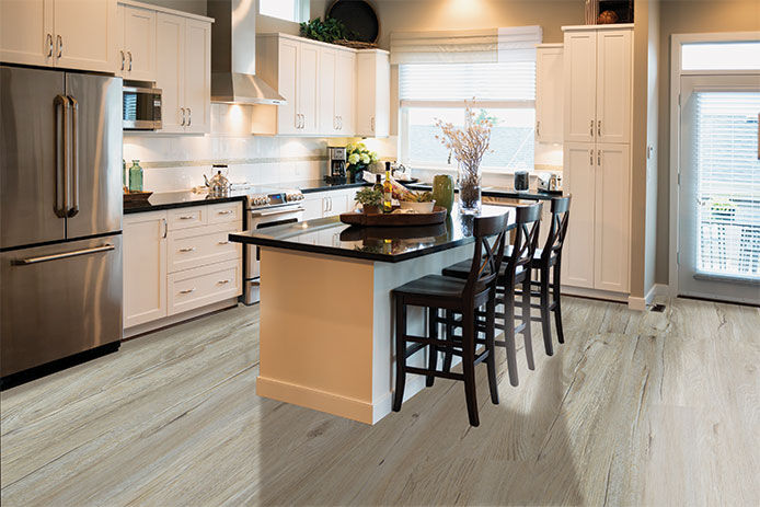 Vinyl flooring in kitchen