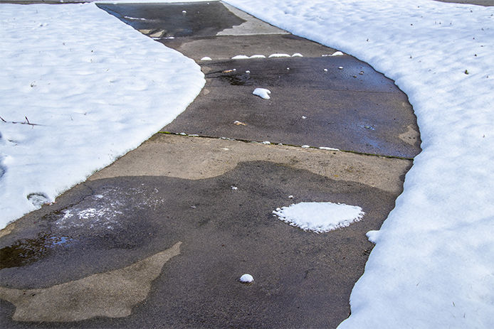 Concrete sidewalk