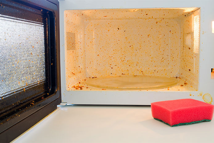A dirty microwave