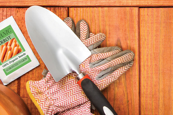 A hand trowel