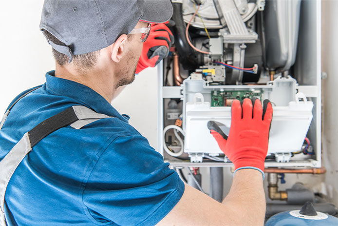 A man inspecting equipment