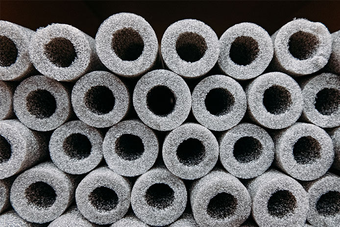 Stacked foam pipe covers for insulation