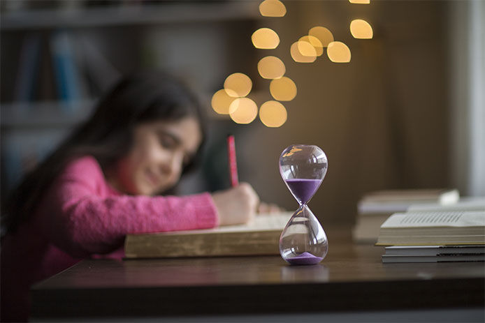 Kid doing homework