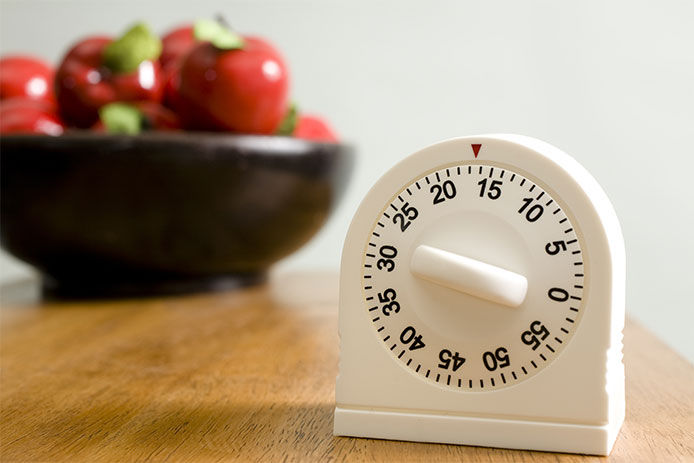 Timer on kitchen counter