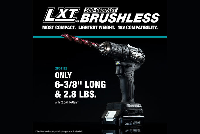LXT Sub-Compact Brushless. Most Compact. Light Weight. 18V Compatibility Makita Drill