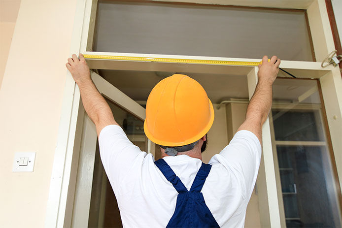 Measuring a door frame