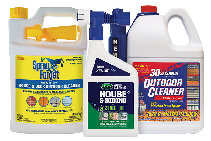 Three outdoor house cleaners