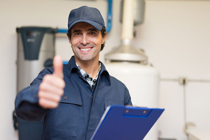 A man giving a thumbs up