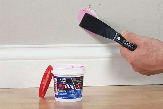 Spackling a small spot in the wall