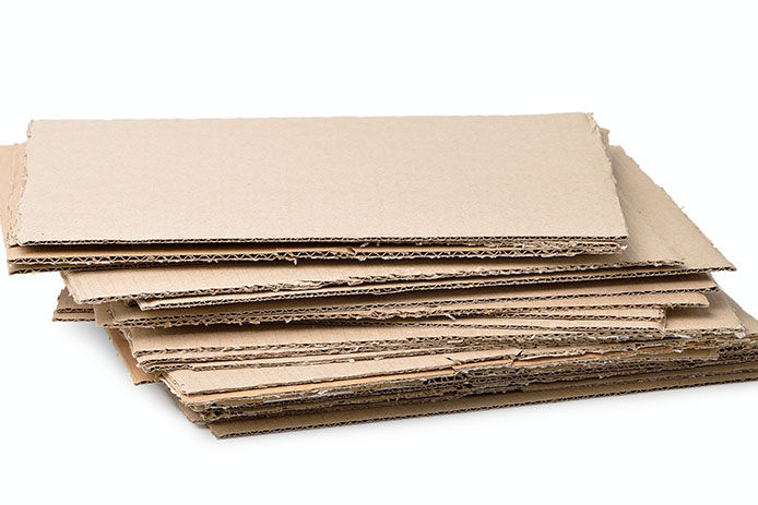 A stack of cardboard squares