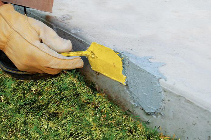 Cleaning up concrete edge