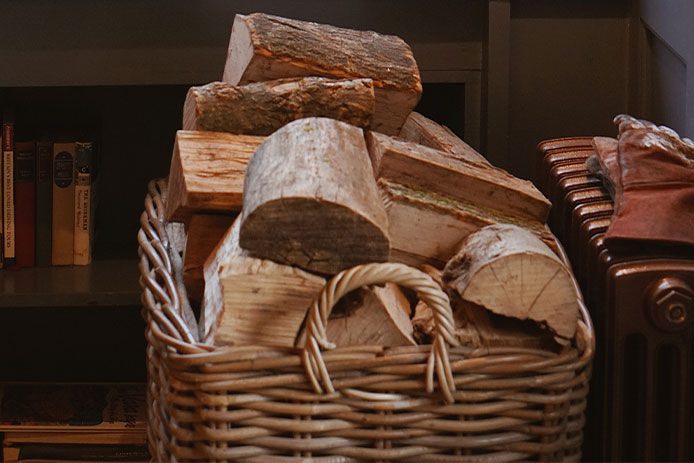 Basket full of firewood