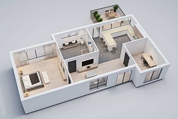 Above view of home floor plan