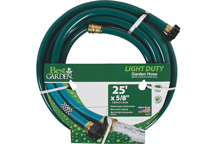 Product image of a green light duty garden hose 