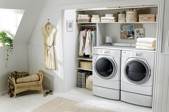 Organized laundry room