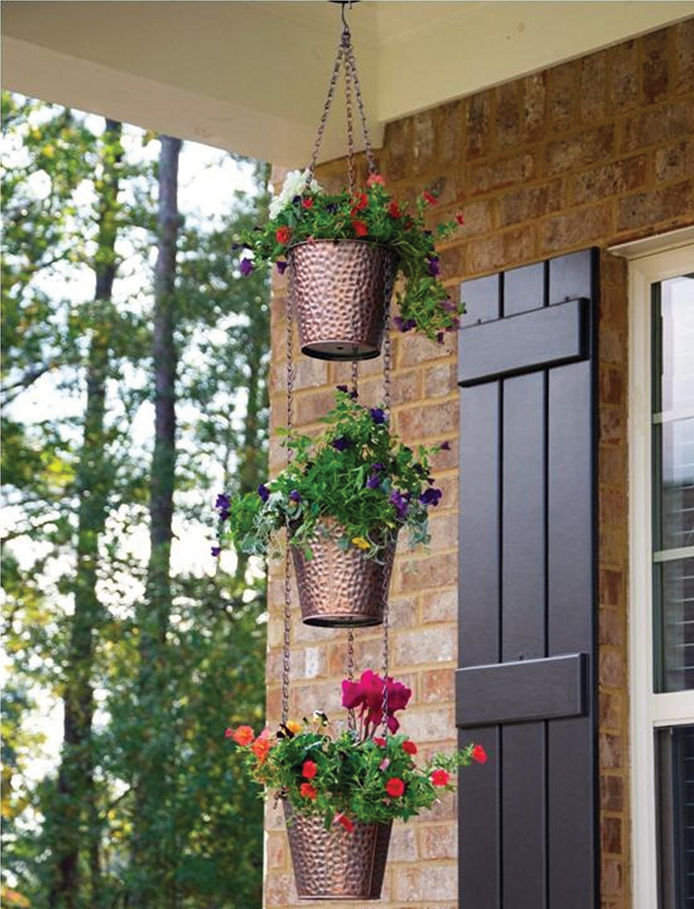 A verticle hanging planter 