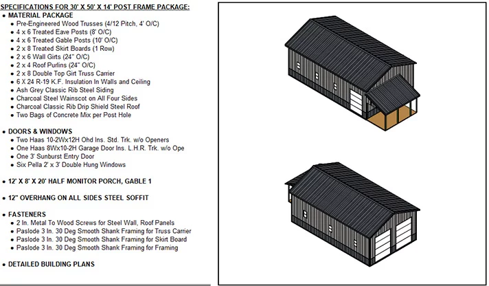 custom pole barn design