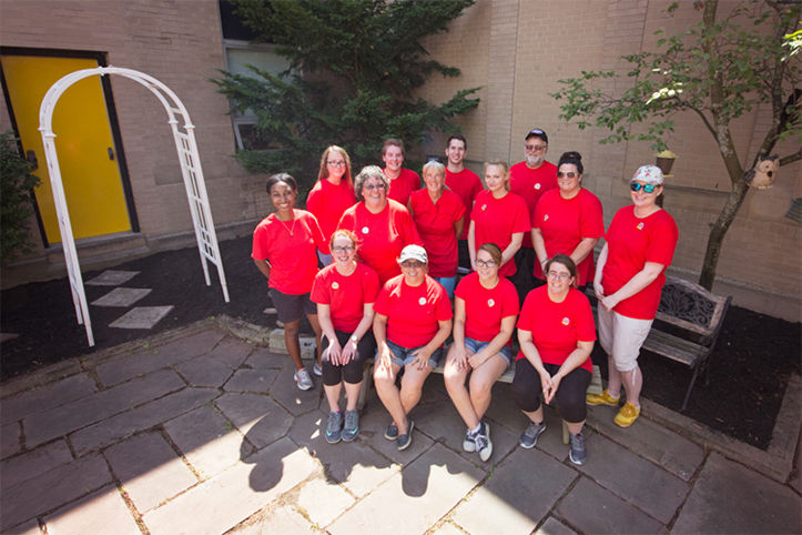 Valu Crew enjoying the updated courtyard