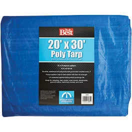a blue tarp