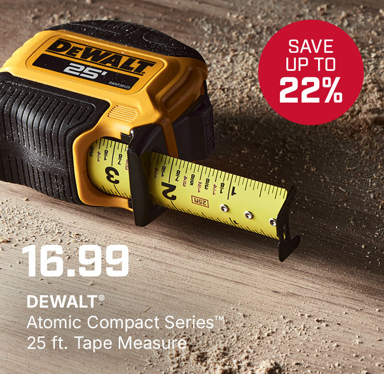 Save up to 22% on DEWALT Atomic Compact Series 25 ft. Tape Measure
