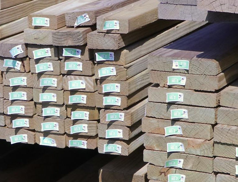 stacked lumber