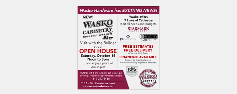 Wasko Cabinetry, Amish Built, Iowa Made