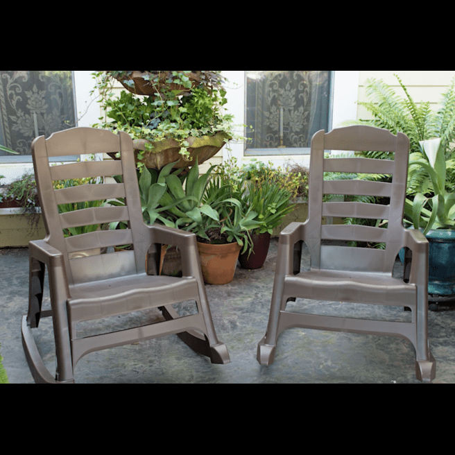 Patio Furniture Adams Big Easy Rocking Chair Brown Outdoor Rocking