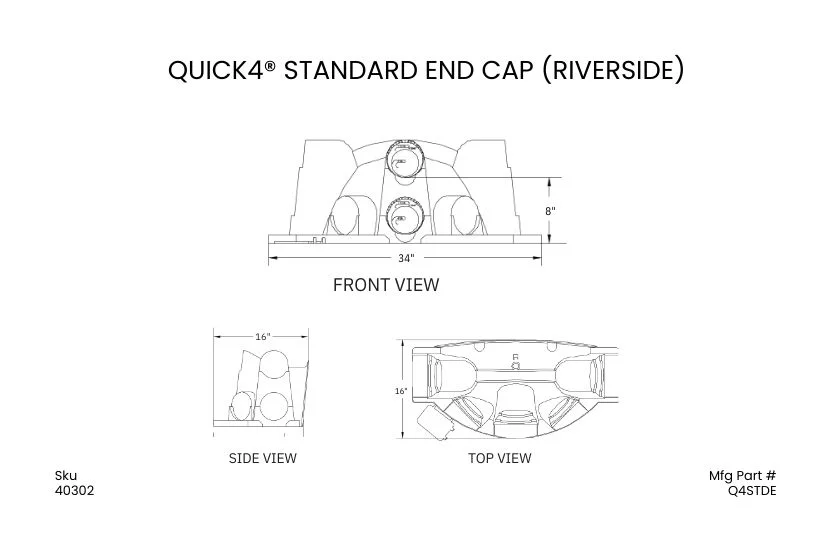 QUICK4 STANDARD END CAP (RIVERSIDE)