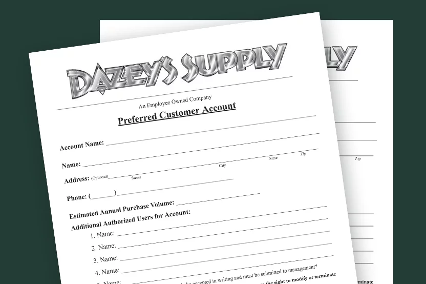 Preferred Customer Account Form
