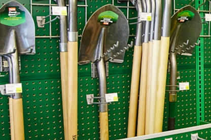 Showing a shovel display at one of the Connolly's store locations