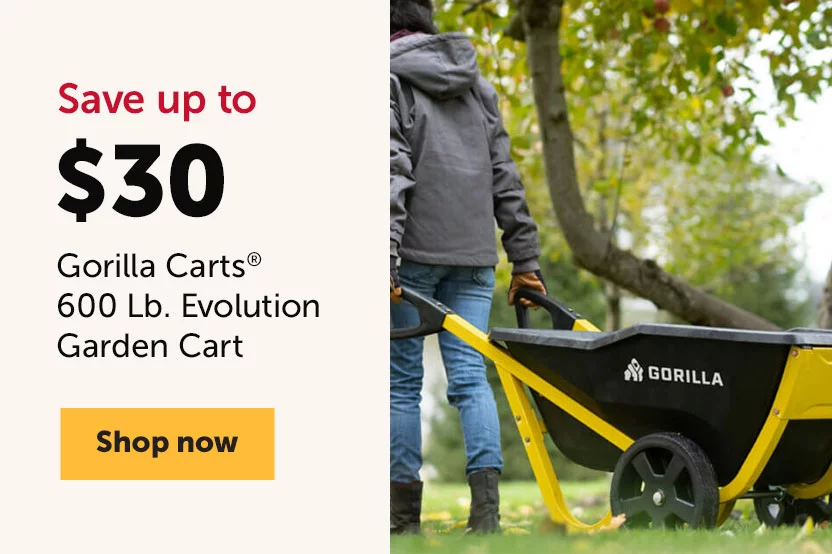 Save up to $30 Gorilla Cart 600 Lb. Evolution Garden Cart - Shop now